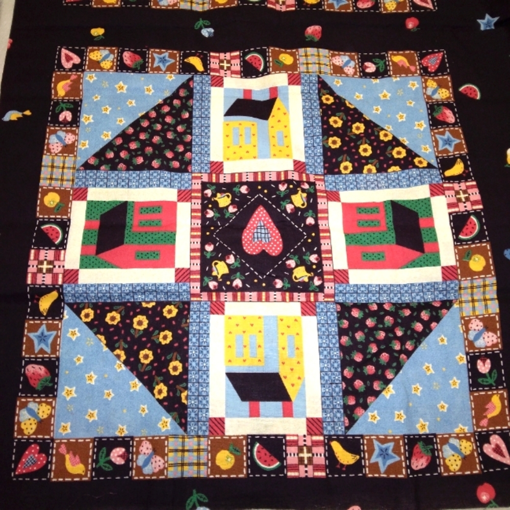 FABRIC PILLOW PANELS fabric, Patchwork Look Pillow Panels by Spring Ind